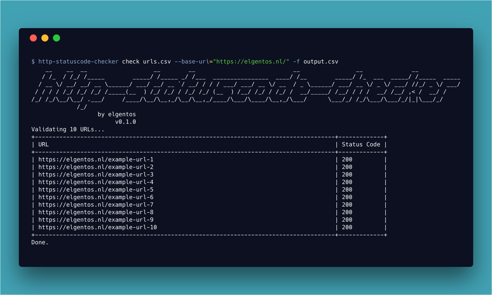 Tool: HTTP Statuscode Checker