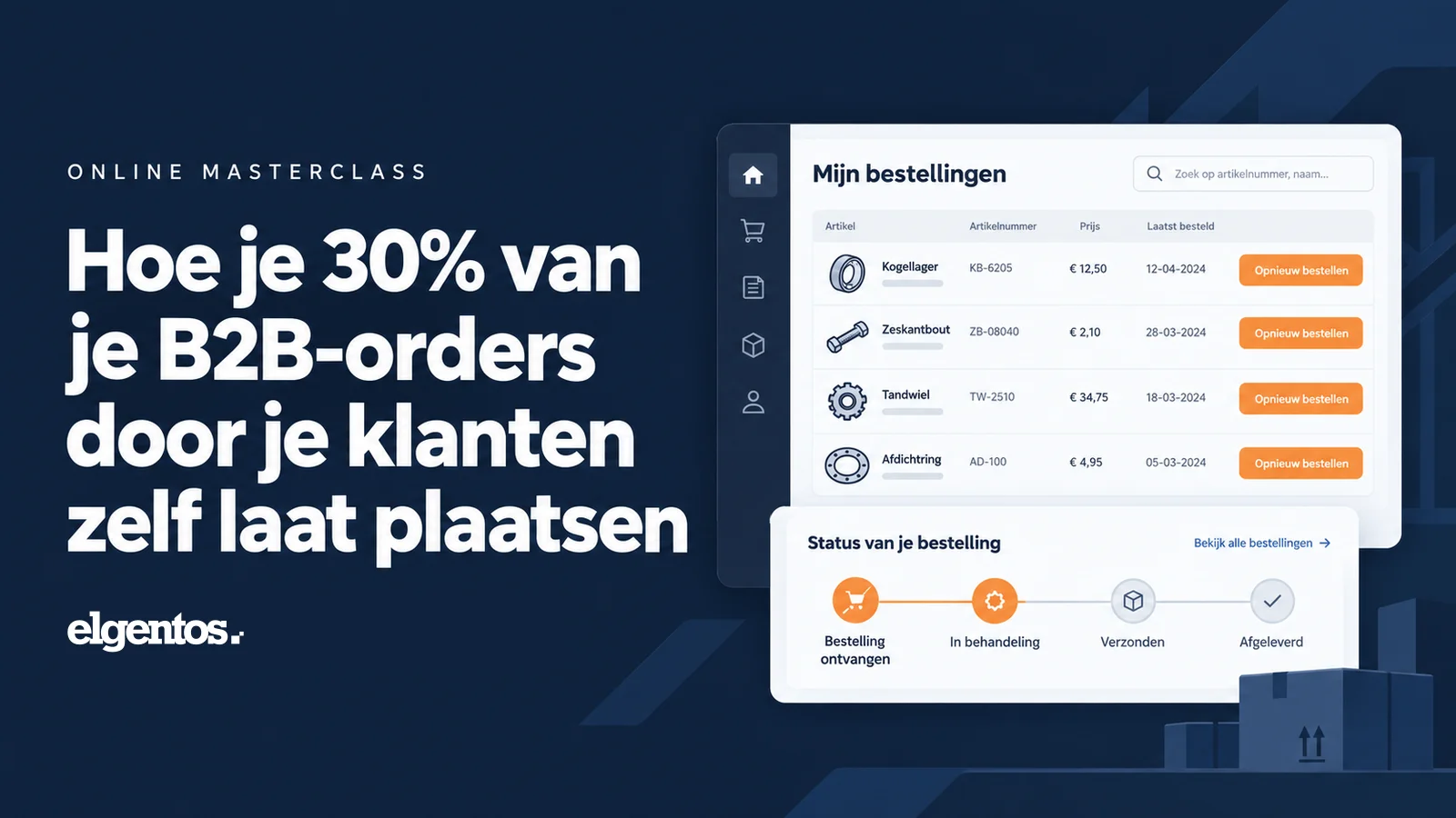 Online masterclass: how to get customers to place 30% of your B2B orders themselves