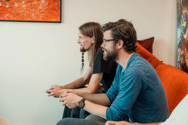 A round of Mario Kart on the couch