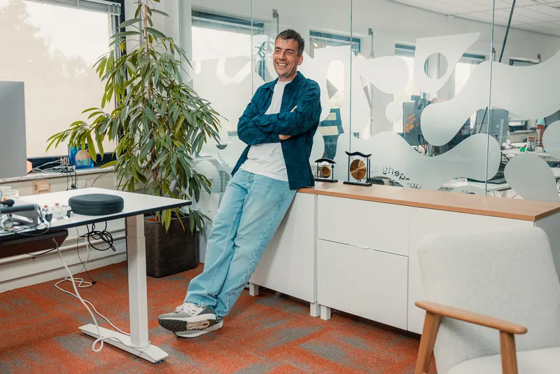 A colleague in the open office