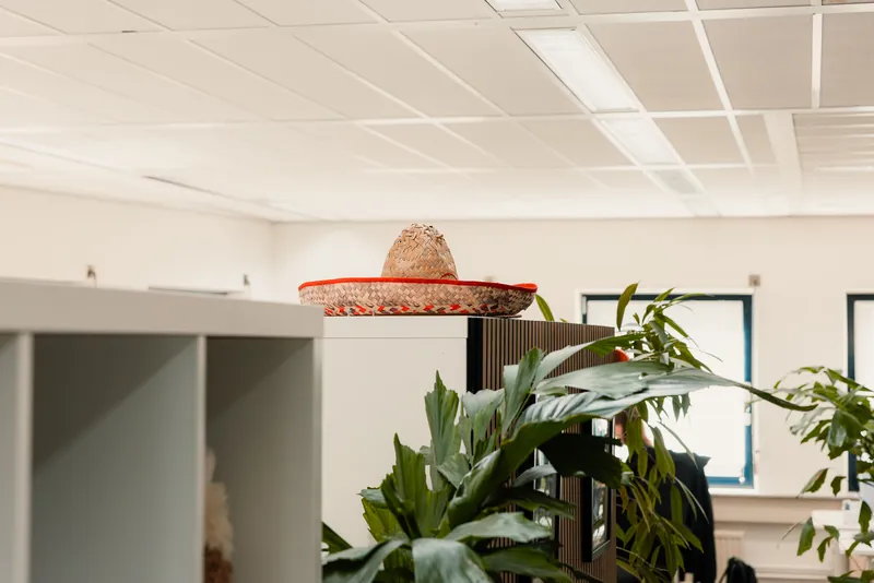 The sombrero has its own spot